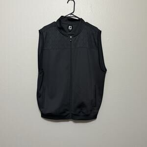 Footjoy Full Zip Jacket Vest Black XL Perfomance Golf Athleisure